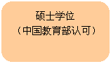 圆角矩形: 硕士学位（中国教育部认可）